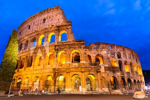 Picture of Colosseum twilight Rome Italy